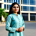 Modern Karachi Businesswoman**

"A professional Urdu-speaking businesswoman in a stylish, fully clothed shalwar kameez suitable for a corporate environment, standing in front of a modern office building in Karachi, Pakistan. Her expression is confident and approachable. Background includes glimpses of local businesses and traffic. Safe for work, appropriate content, modest clothing, perfect anatomy, natural pose, professional."

**
